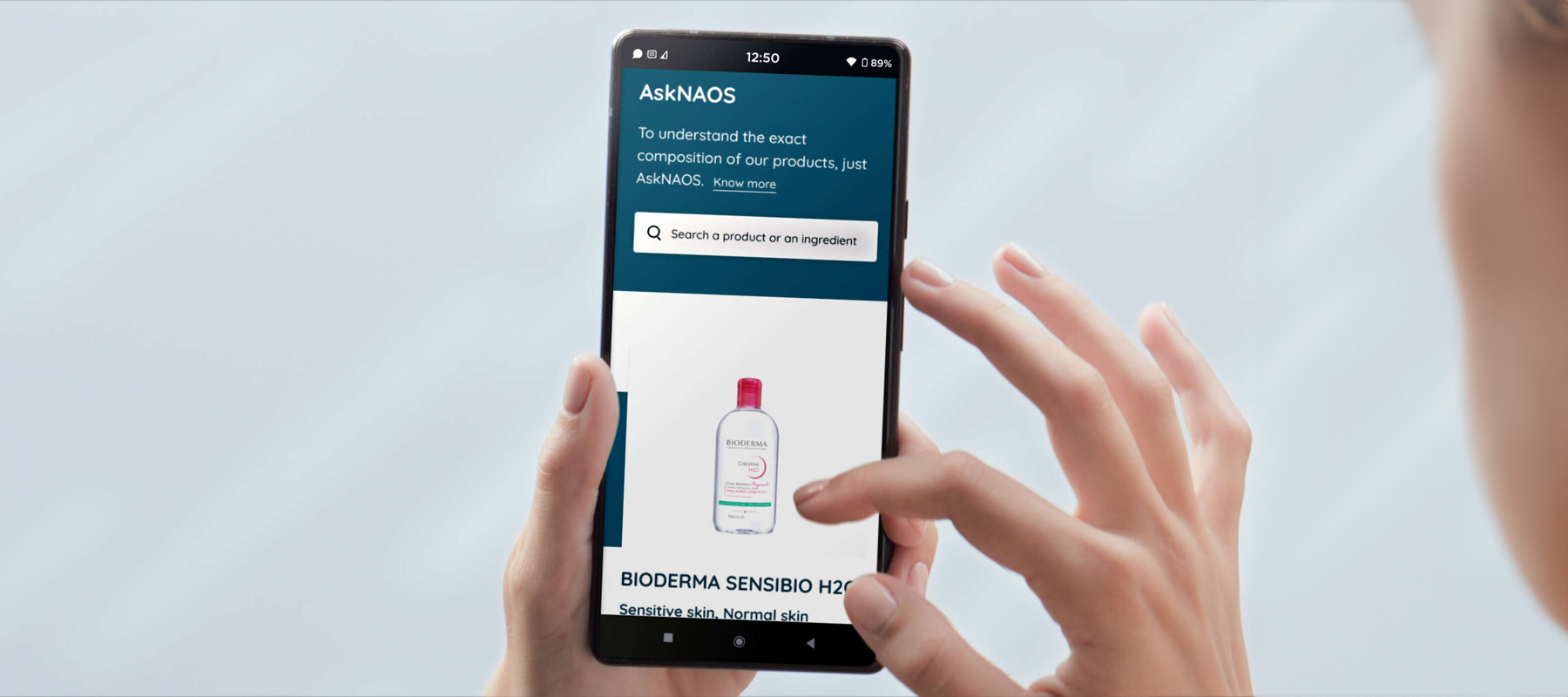 AskNAOS pour scanner les formules des produits bioderma