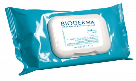 BIODERMA photo produit, ABCDerm H2O Lingettes x60 lingettes nettoyantes