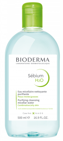 BIODERMA photo produit, Sebium H2O F500ml  eau micellaire peau grasse